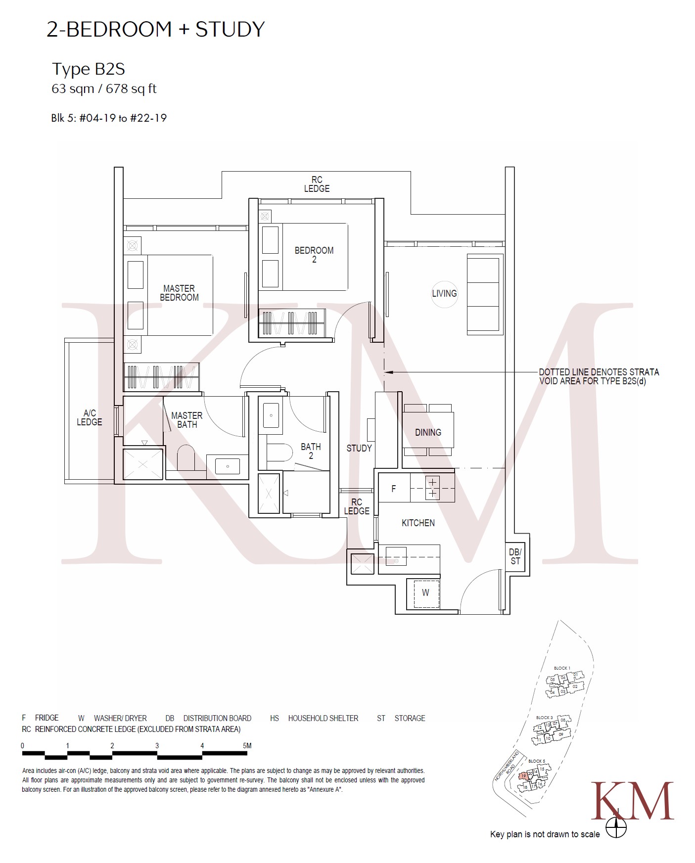 Piccadilly Grand Type B2S floor plan, 2-bedroom