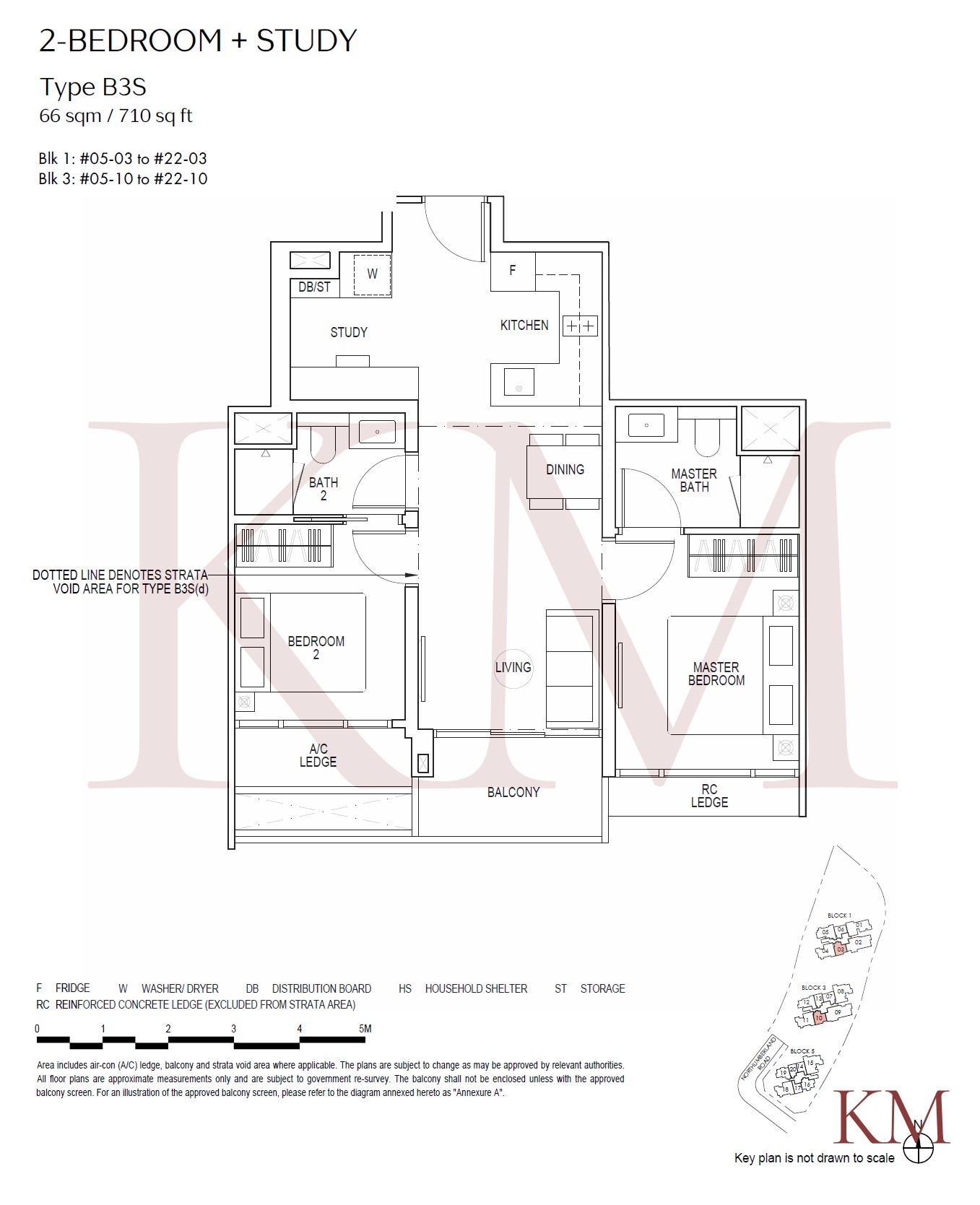 Piccadilly Grand Type B3S floor plan, 2-bedroom