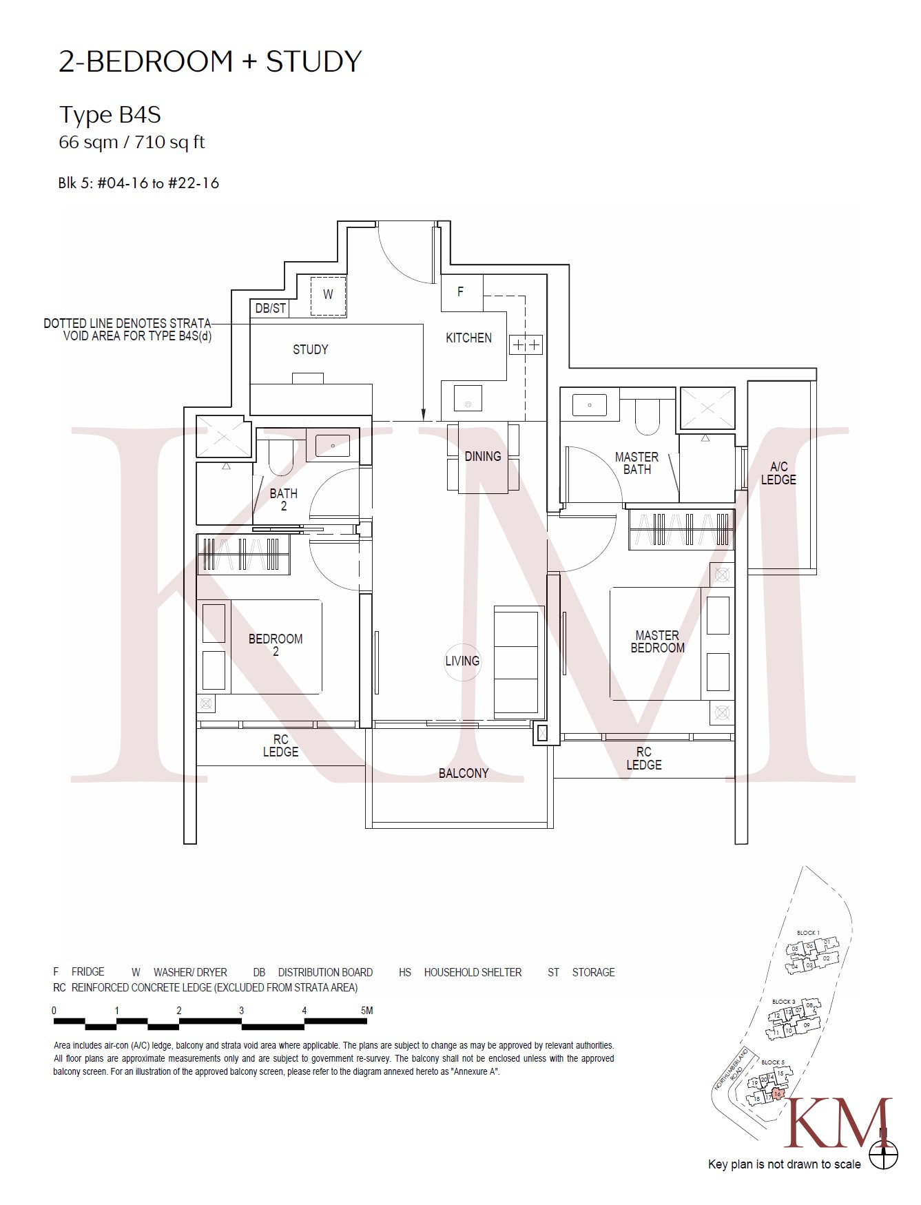 Piccadilly Grand Type B4S floor plan, 2-bedroom