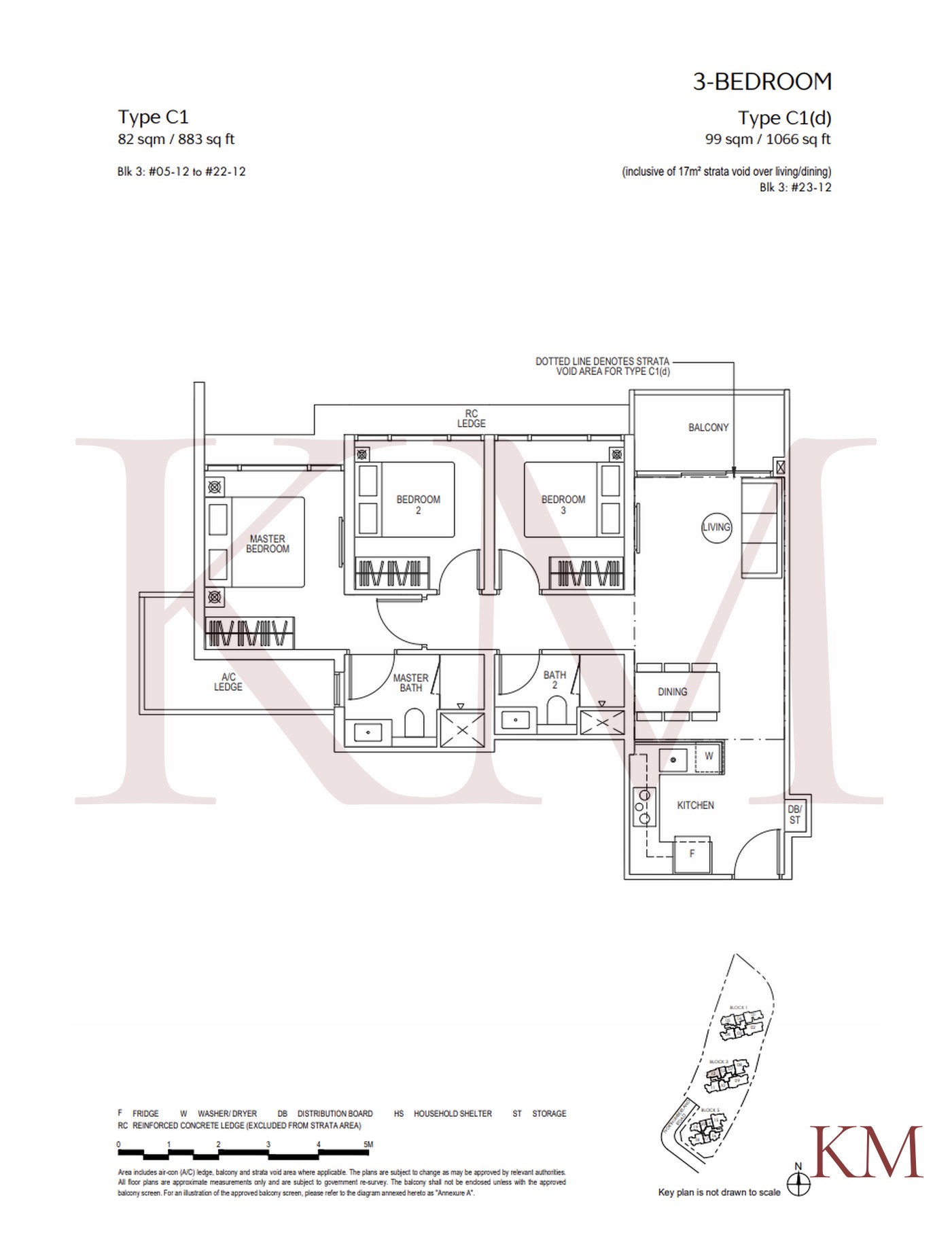 Piccadilly Grand Type C1(d) floor plan, 3-bedroom
