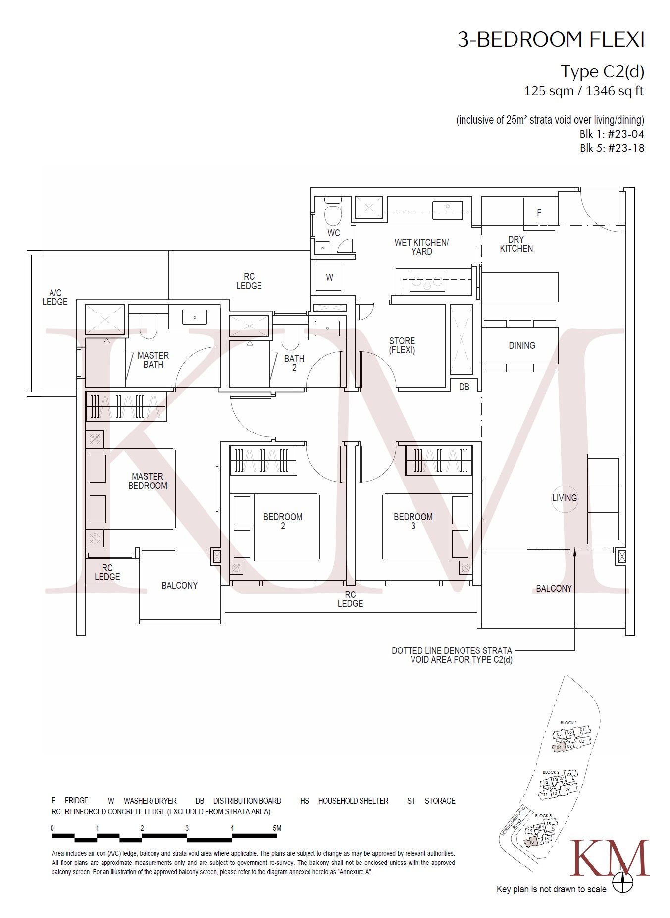 Piccadilly Grand Type C2(d) floor plan, 3-bedroom