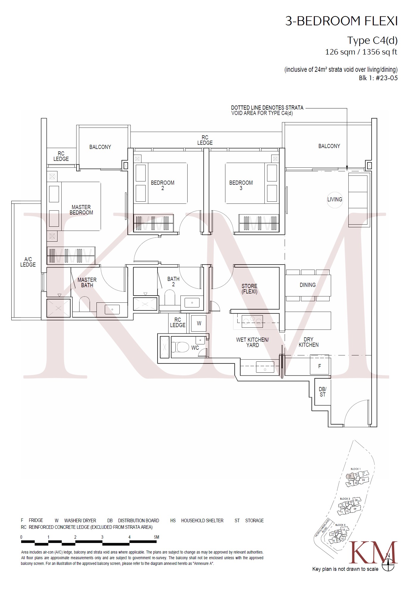 Piccadilly Grand Type C4(d) floor plan, 3-bedroom