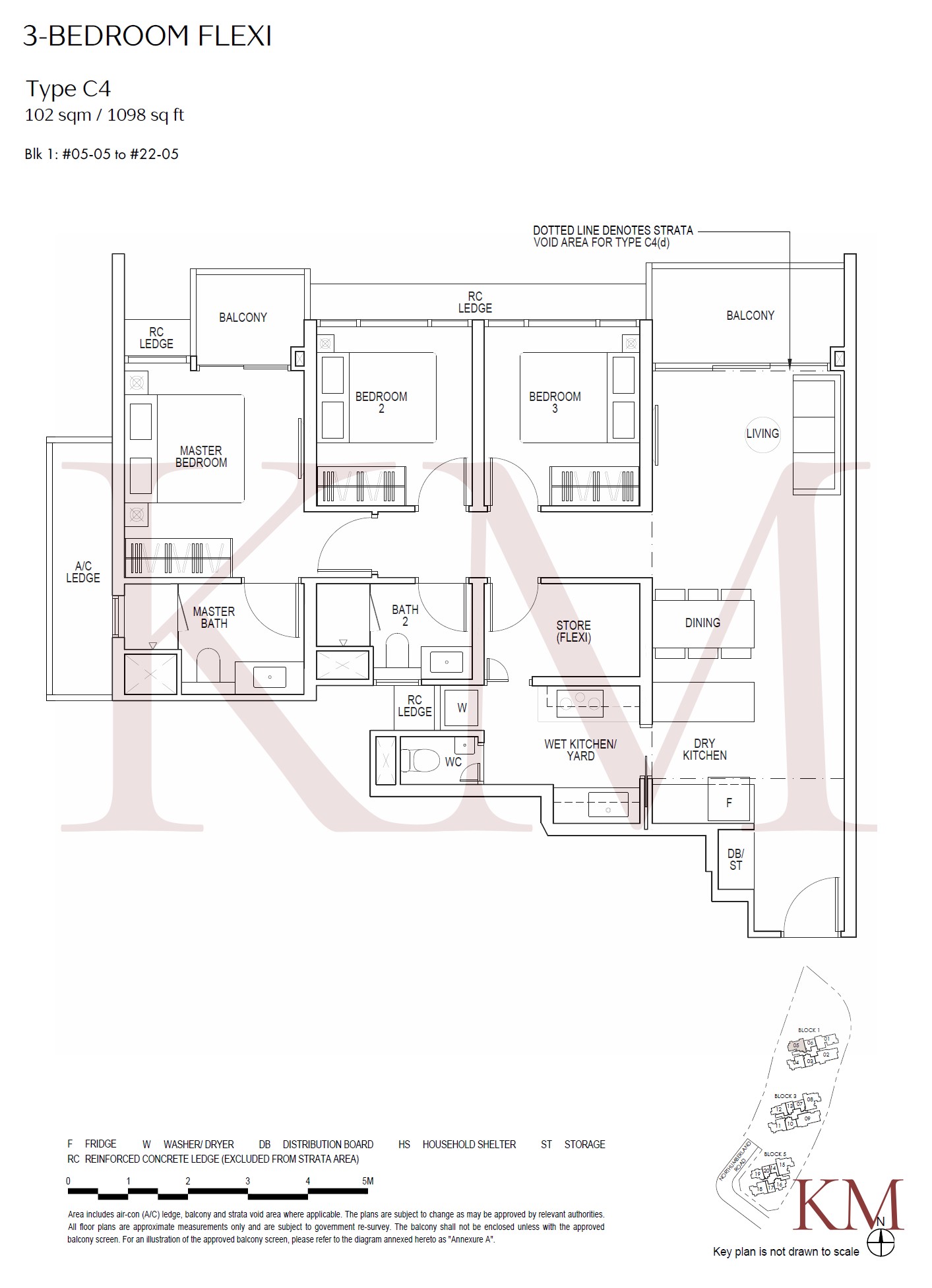 Piccadilly Grand Type C4 floor plan, 3-bedroom
