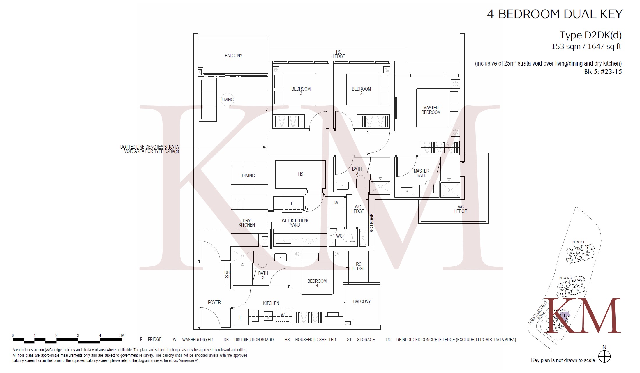 Piccadilly Grand Type D2DK(d) floor plan, 4-bedroom