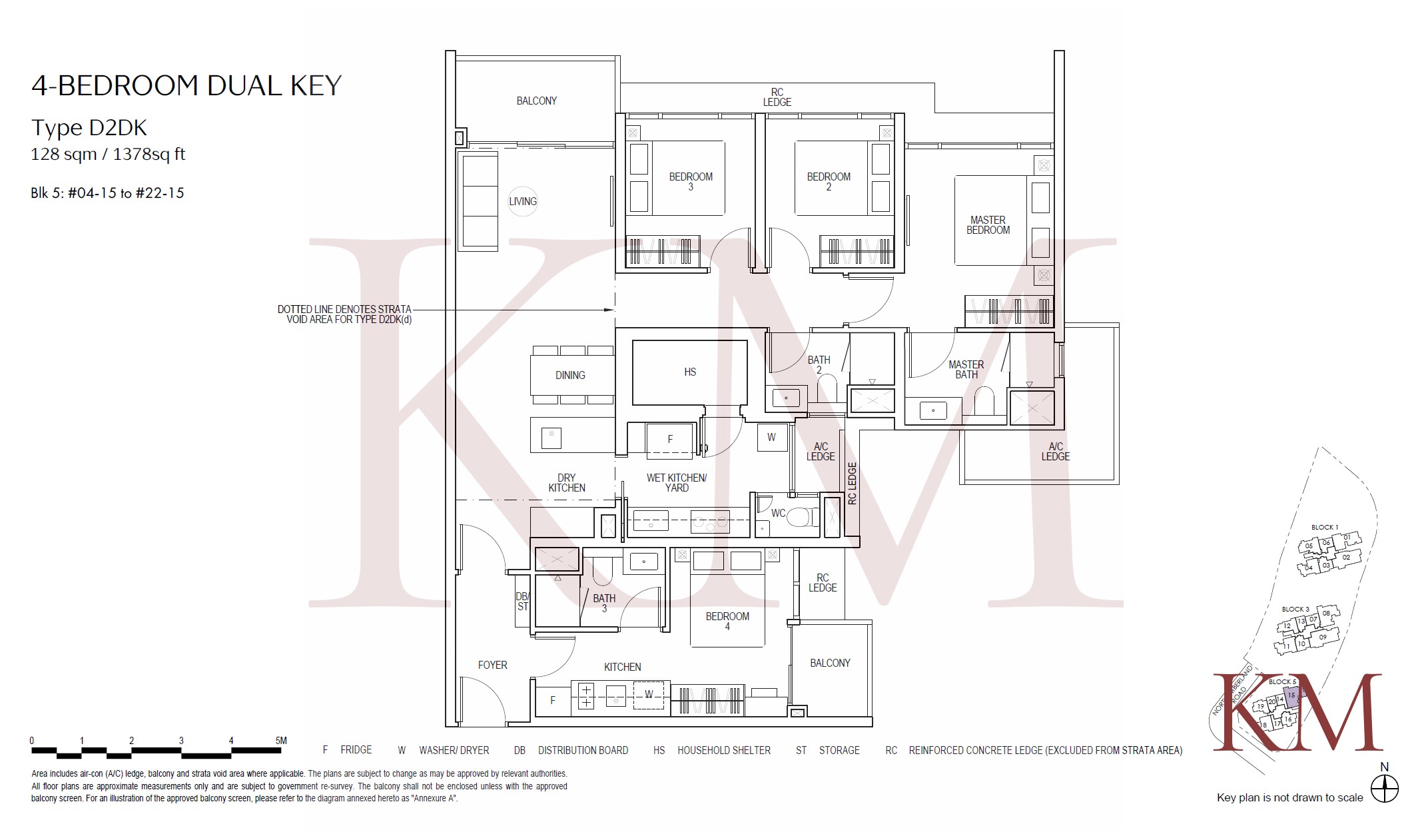 Piccadilly Grand Type D2DK floor plan, 4-bedroom
